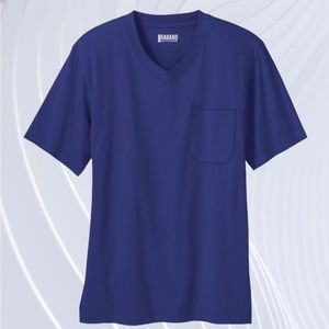 Everyday Jersey Knit Short-Sleeve Pocket V-Neck Tee
 -3X